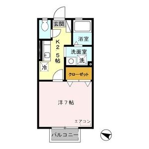 1K 間取り図