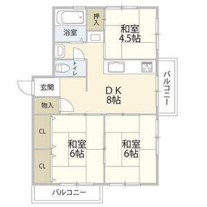 3DK 間取り図