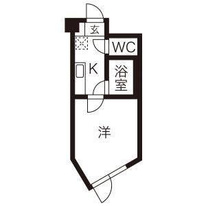 1K 間取り図