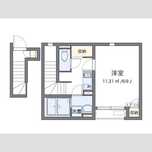 1K 間取り図