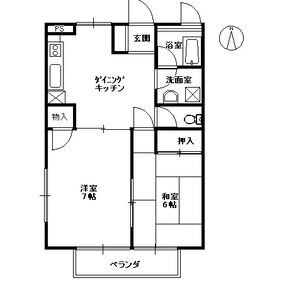 2DK 間取り図
