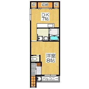 1DK 間取り図