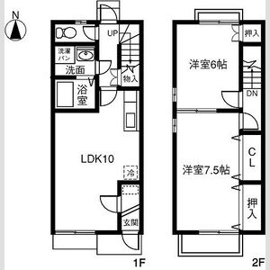 2LDK 間取り図