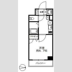 1K 間取り図