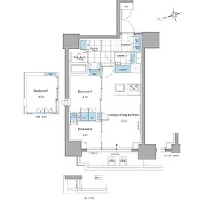 2LDK 間取り図