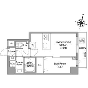 1LDK 間取り図