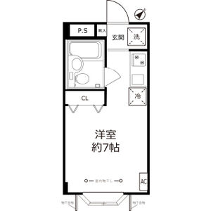 ワンルーム 間取り図