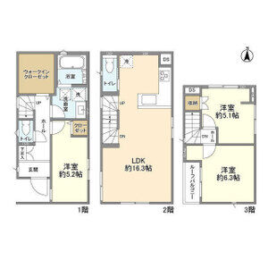 3LDK 間取り図