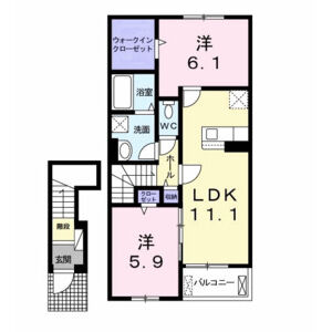 2LDK 間取り図