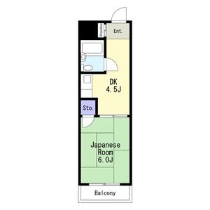 1DK 間取り図