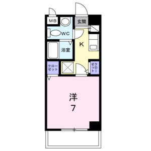1K 間取り図