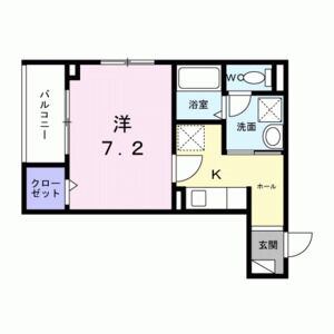 1K 間取り図