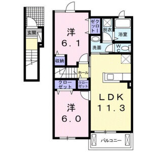 2LDK 間取り図