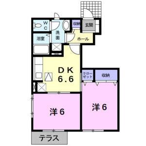 2DK 間取り図