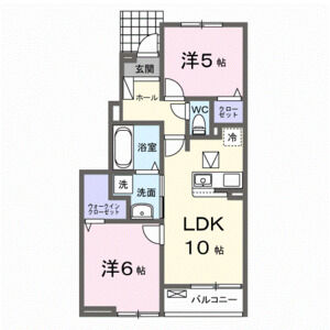 2LDK 間取り図