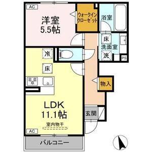 1LDK 間取り図