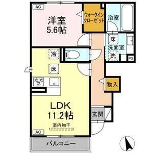 1LDK 間取り図