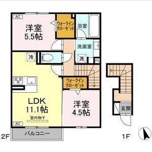 2LDK 間取り図