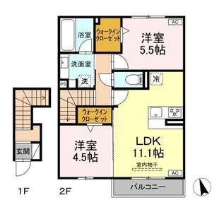 2LDK 間取り図