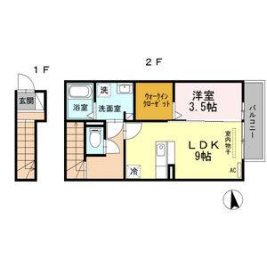 1LDK 間取り図