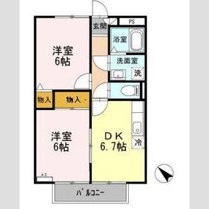2DK 間取り図