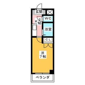1K 間取り図
