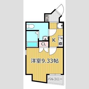 1K 間取り図