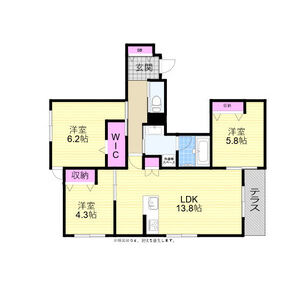3LDK 間取り図