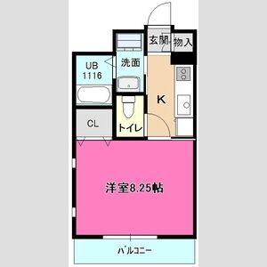 1K 間取り図