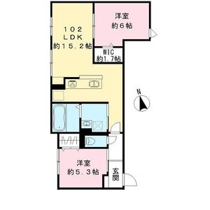 2LDK 間取り図