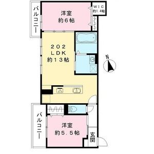 2LDK 間取り図