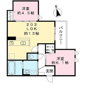 2LDK 間取り図