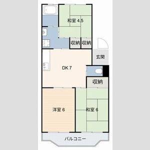 3DK 間取り図