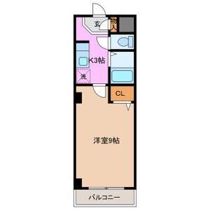 1K 間取り図
