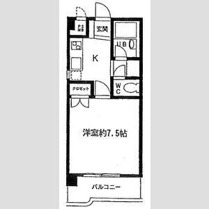 1K 間取り図