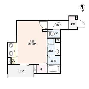 1K 間取り図