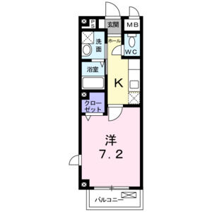 1K 間取り図