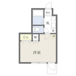 1K 間取り図