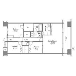 3LDK 間取り図