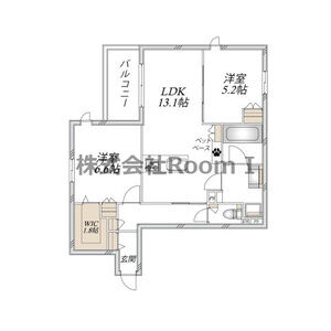 2LDK 間取り図