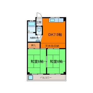 2DK 間取り図