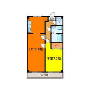1LDK 間取り図