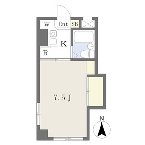 1K 間取り図