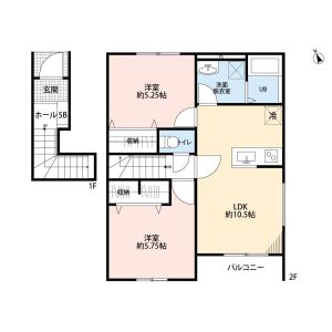 2LDK 間取り図