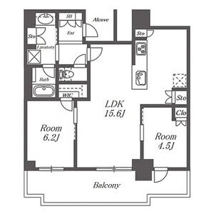 2LDK 間取り図