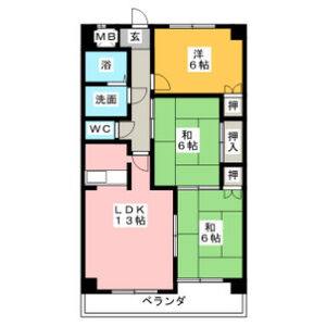 3LDK 間取り図