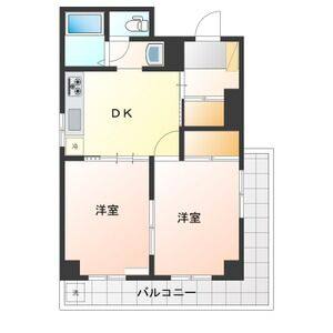 2DK 間取り図