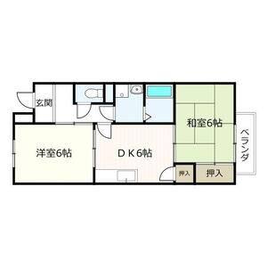 2DK 間取り図