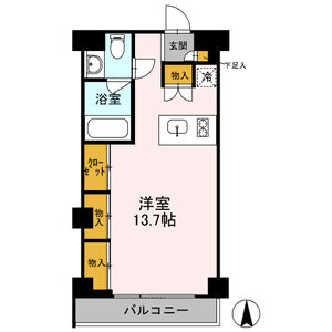 ワンルーム 間取り図