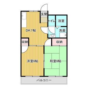 2DK 間取り図